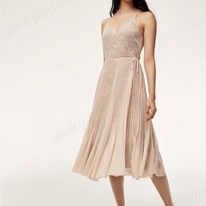 Wilfred beaune beige and floral dress. Never been worn. Medium